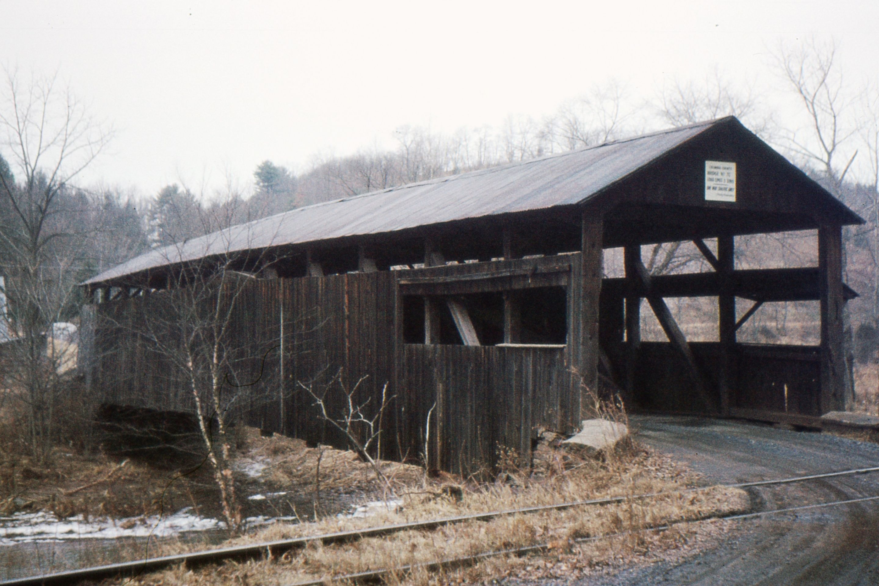 Wanich Covered Bridge, Columbia County, PA — Historical Photo 1958