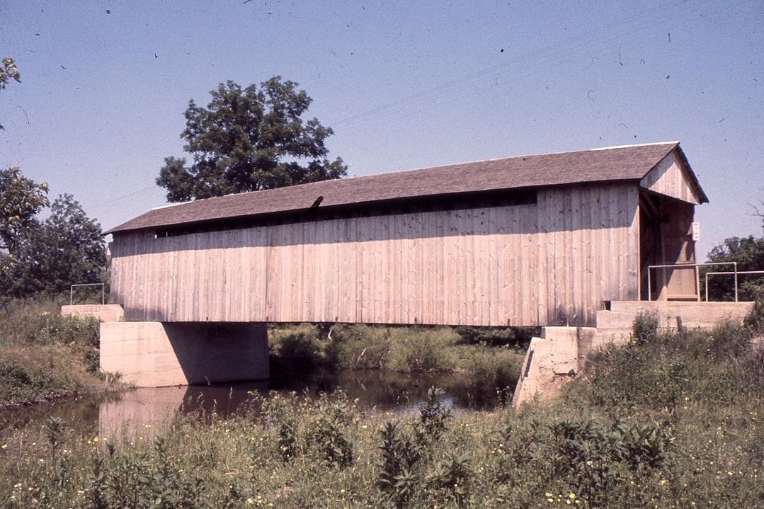 Waterford / Wattsburg Road Covered Bridge, Erie County, PA — Historical Photo 1962