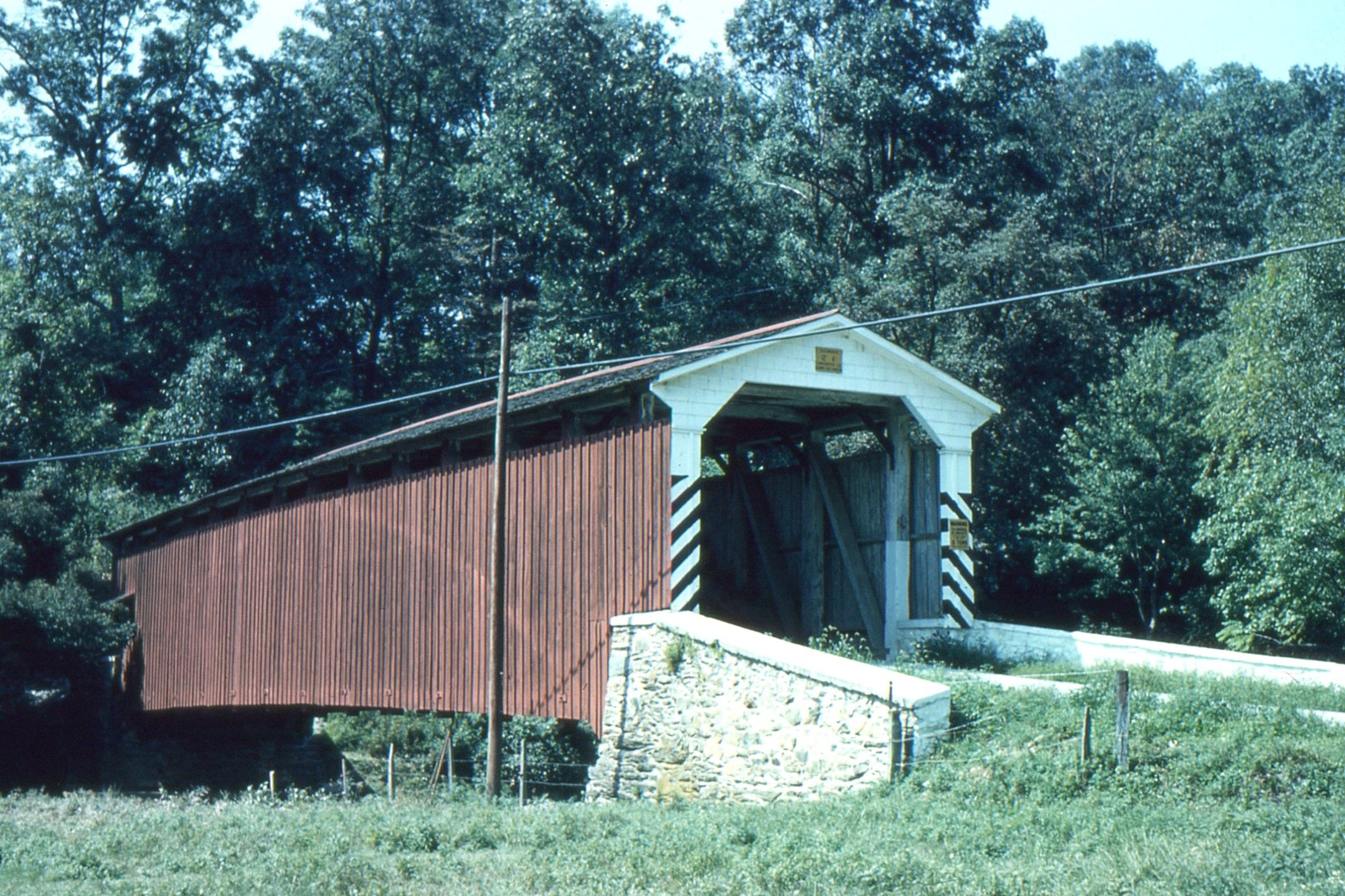 White Rock Forge Covered Bridge, Lancaster County, PA — Historical Photo 1959