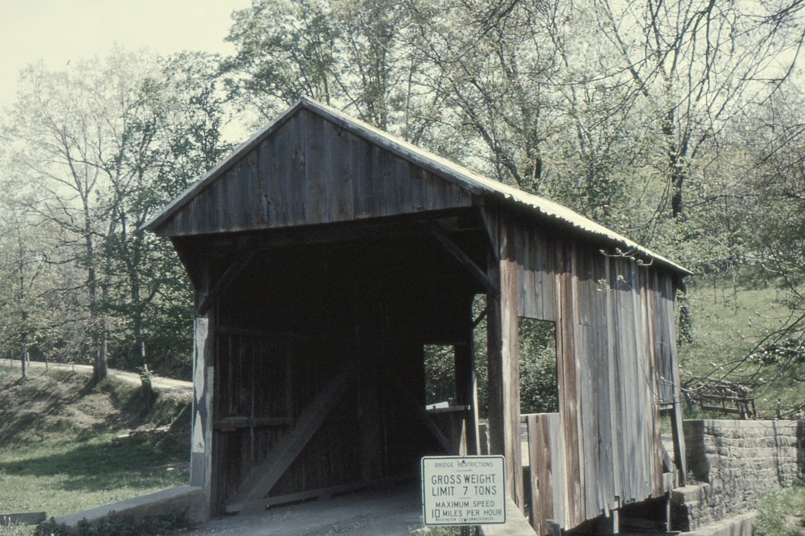Wright / Cerl / Ceil Covered Bridge, Washington County, PA — Historical Photo 1964