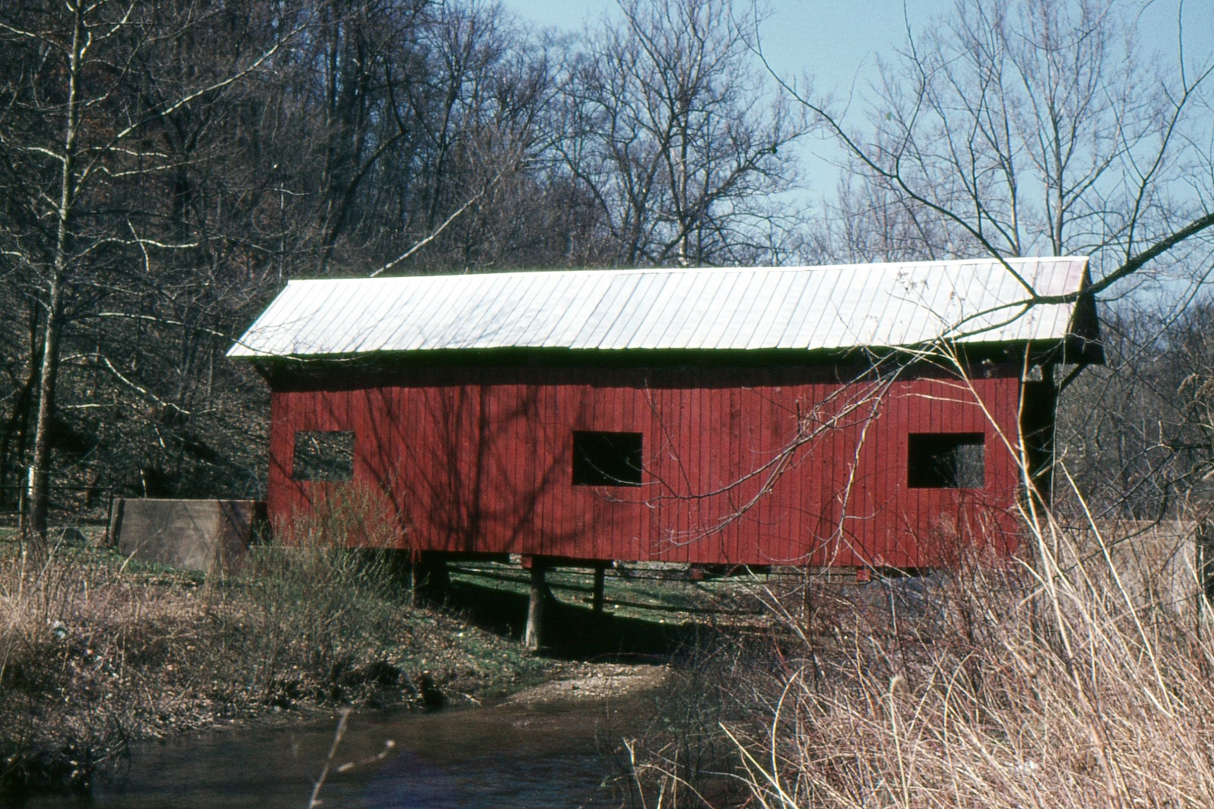 Wyit Sprowls Covered Bridge, Washington County, PA — Historical Photo 1968