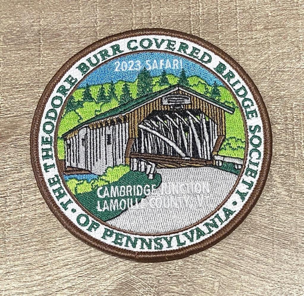 2023 Safari Embroidered Patch — Cambridge Junction Bridge, Lamoille County, VT