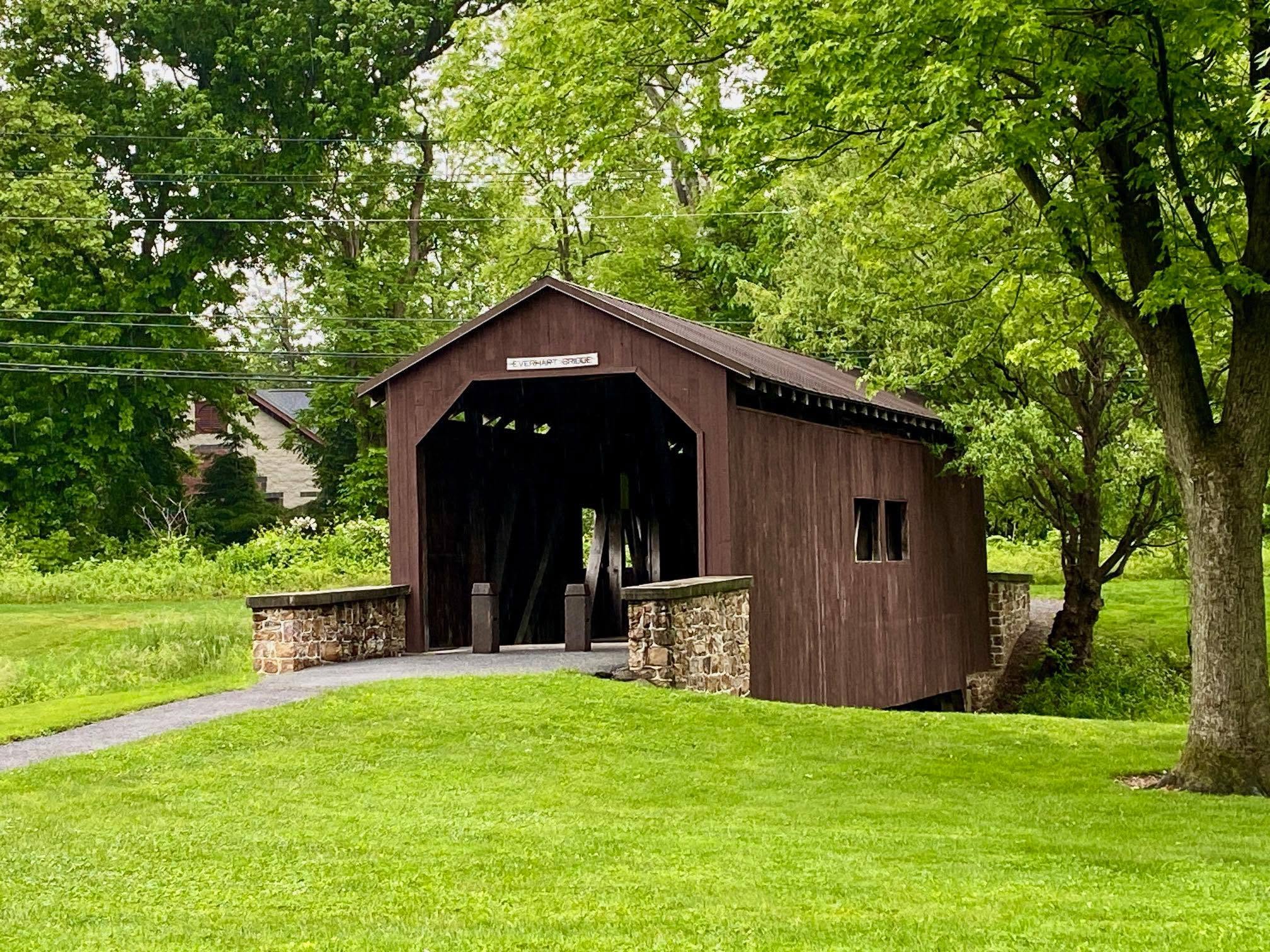 Exterior view of Fort Hunter Covered Bridge at Fort Hunter Park, Dauphin County